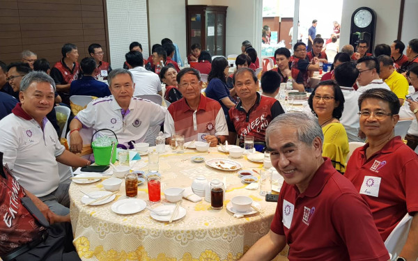ภาพบรรยากาศพิธีทำบุญเลี้ยงพระเนื่องในโอกาสวันขึ้นปีใหม่และทำบุญประจำปีอาคารสมาคมฯ พิธีแสดงมุทิตาจิตต่อนักศึกษาเก่าฯ รุ่นที่ 8 และรุ่นพี่ที่เกษียณ